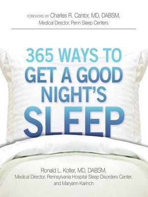 cover image of 365 Ways to Get a Good Night's Sleep